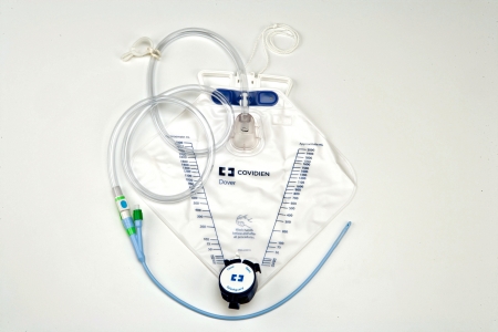 Tray Foley Indwelling Catheter Dover™ Foley 18 Fr. 5 cc Balloon Silicone with 2000 mL Bag (1/TR 10TR/CS) by Cardinal  ID 6154-